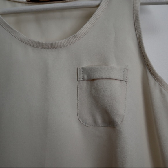 LOFT cream sleeveless blouse - Picture 4 of 4